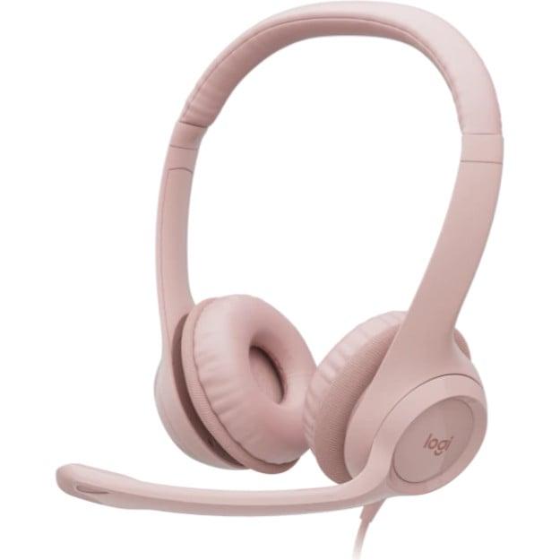 Headphones with microphone Logitech H390 USB Rose (981-001281) photo 1
