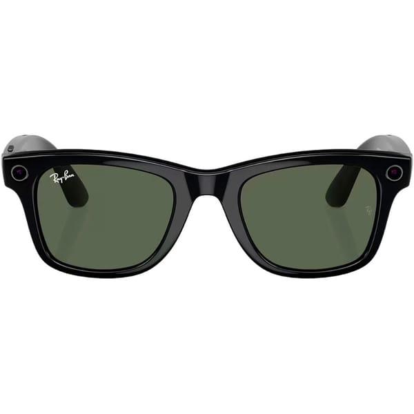 Смарт-окуляри Ray-Ban Смарт-окуляри Meta Wayfarer Shiny Black Frame Green Lenses (RW4006 601/71 50-22) фото 1