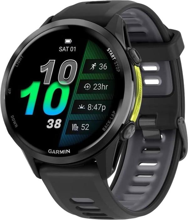 Смарт-годинник Garmin Forerunner 970 Carbon Gray DLC Titanium w. Black Case and Black/Translucent W. Band (010-02969-00/10) фото 1