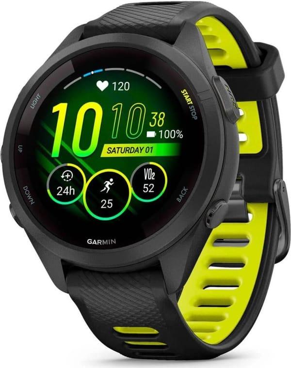 Смарт-годинники Garmin Forerunner 265S Black Bezel and Case w. Black/Amp Yellow S. Band (010-02810-03/13/53) фото 1