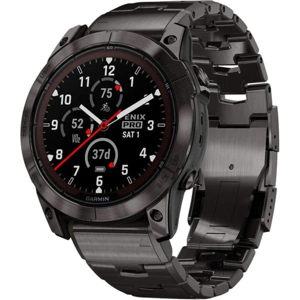 Смарт-годинники Garmin Fenix 7X Pro Sapphire Solar Carbon G. DLC Tit. with Vented Tit. Bracelet (010-02778-30) фото 1