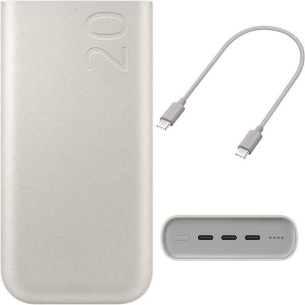 Наружный аккумулятор (павербанк) Samsung 20000 mAh 45W Beige (EB-P4520XU) фото 1