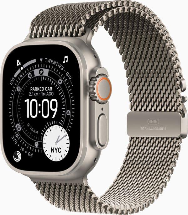Смарт-годинники Apple Watch Ultra 3 GPS+Cellular 49mm Natural Tit. Case w. Natural Tit. Milanese Loop - Малый (MEWW4) фото 1