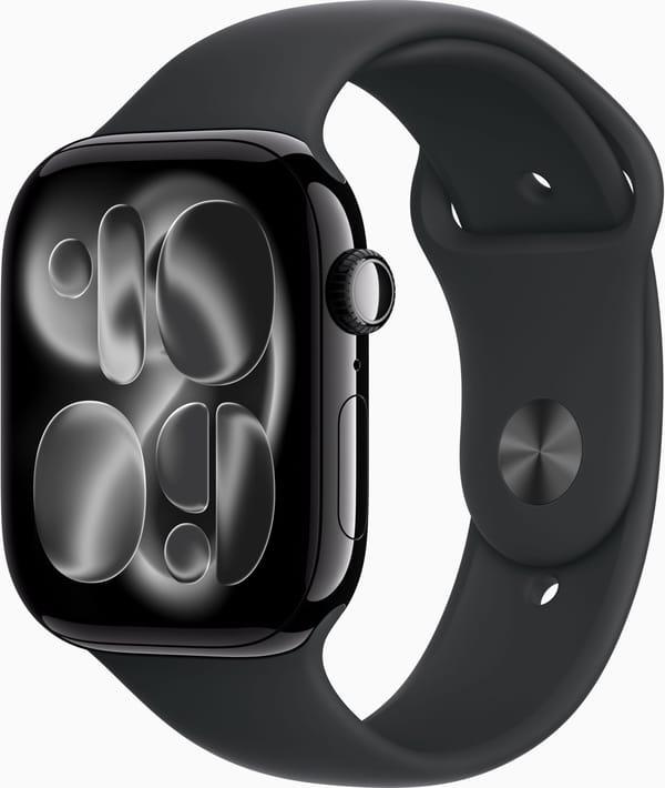 Смарт-годинник Apple Watch Series 11 GPS 46mm Jet Black Alu. Case w. Black S. Band - M/L (MEUX4) фото 1