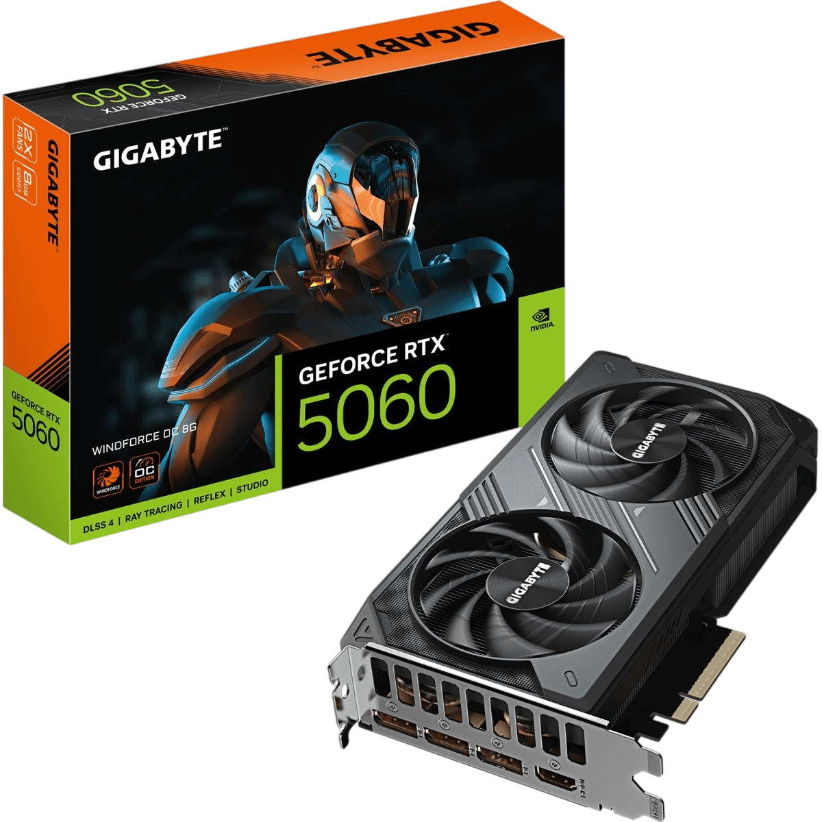 Відеокарта GIGABYTE GeForce RTX 5060 WINDFORCE OC 8G (GV-N5060WF2OC-8GD) фото 1